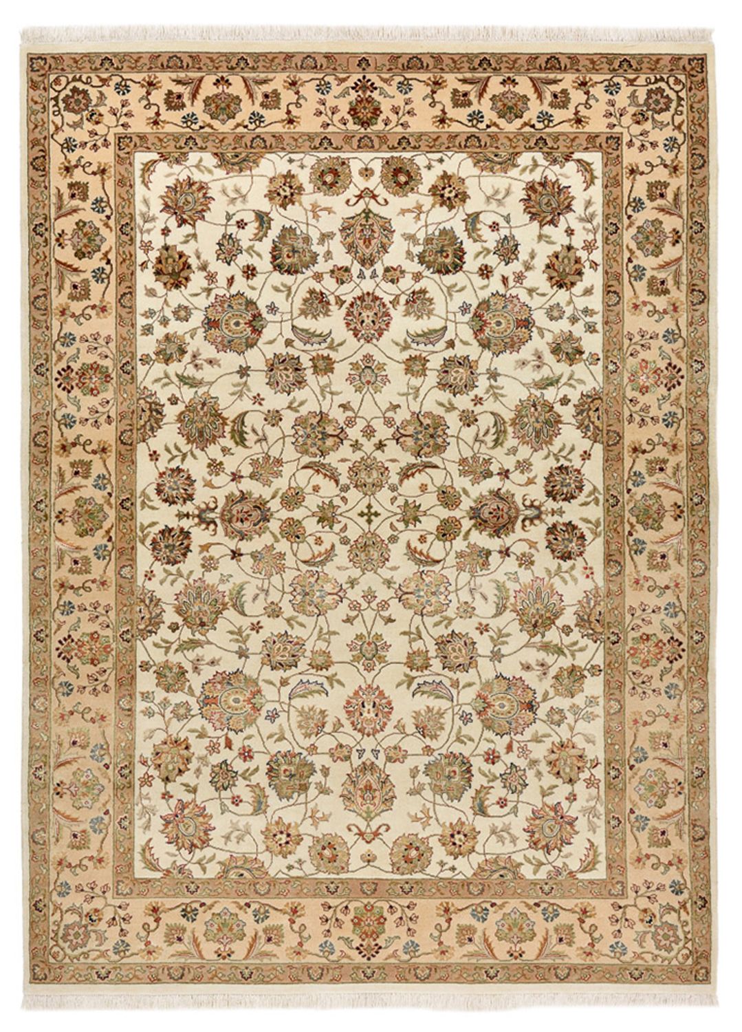 Alfombra oriental - Tabriz - 210 x 153 cm - crema