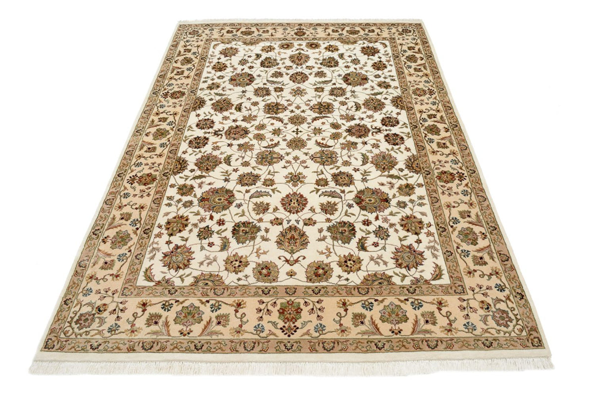 Alfombra oriental - Tabriz - 210 x 153 cm - crema