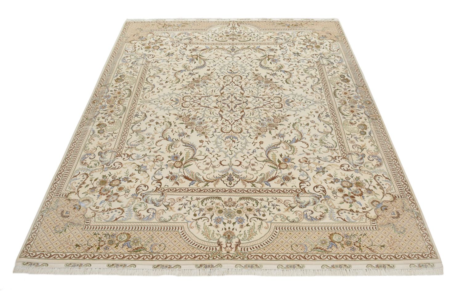 Alfombra oriental - Tabriz - 309 x 247 cm - crema