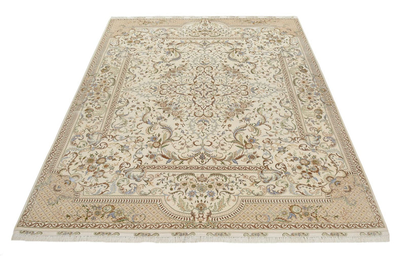 Alfombra oriental - Tabriz - 309 x 247 cm - crema