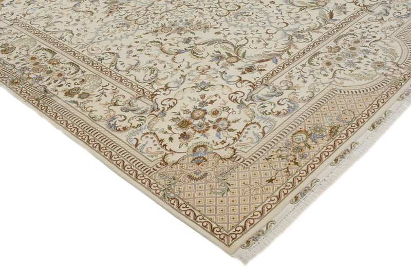 Alfombra oriental - Tabriz - 309 x 247 cm - crema
