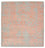 Alfombra de diseño cuadrado  - 257 x 249 cm - naranja
