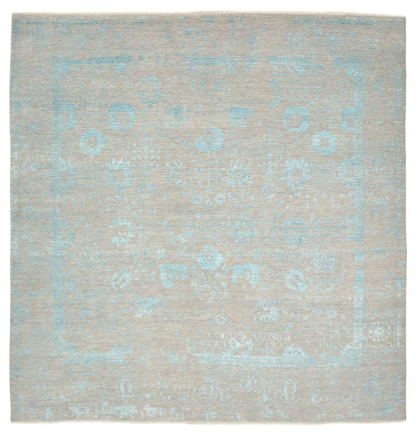 Alfombra de diseño cuadrado  - 301 x 301 cm - azul claro