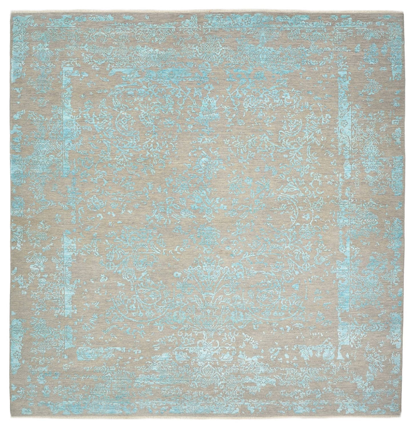 Alfombra de diseño cuadrado  - 308 x 303 cm - azul claro