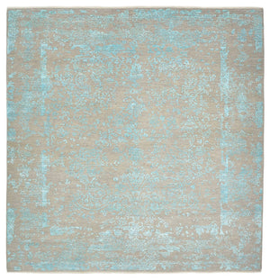 Alfombra de diseño cuadrado  - 308 x 303 cm - azul claro