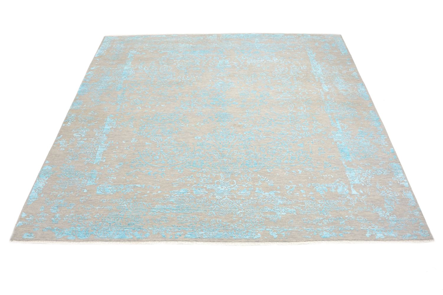 Alfombra de diseño cuadrado  - 308 x 303 cm - azul claro