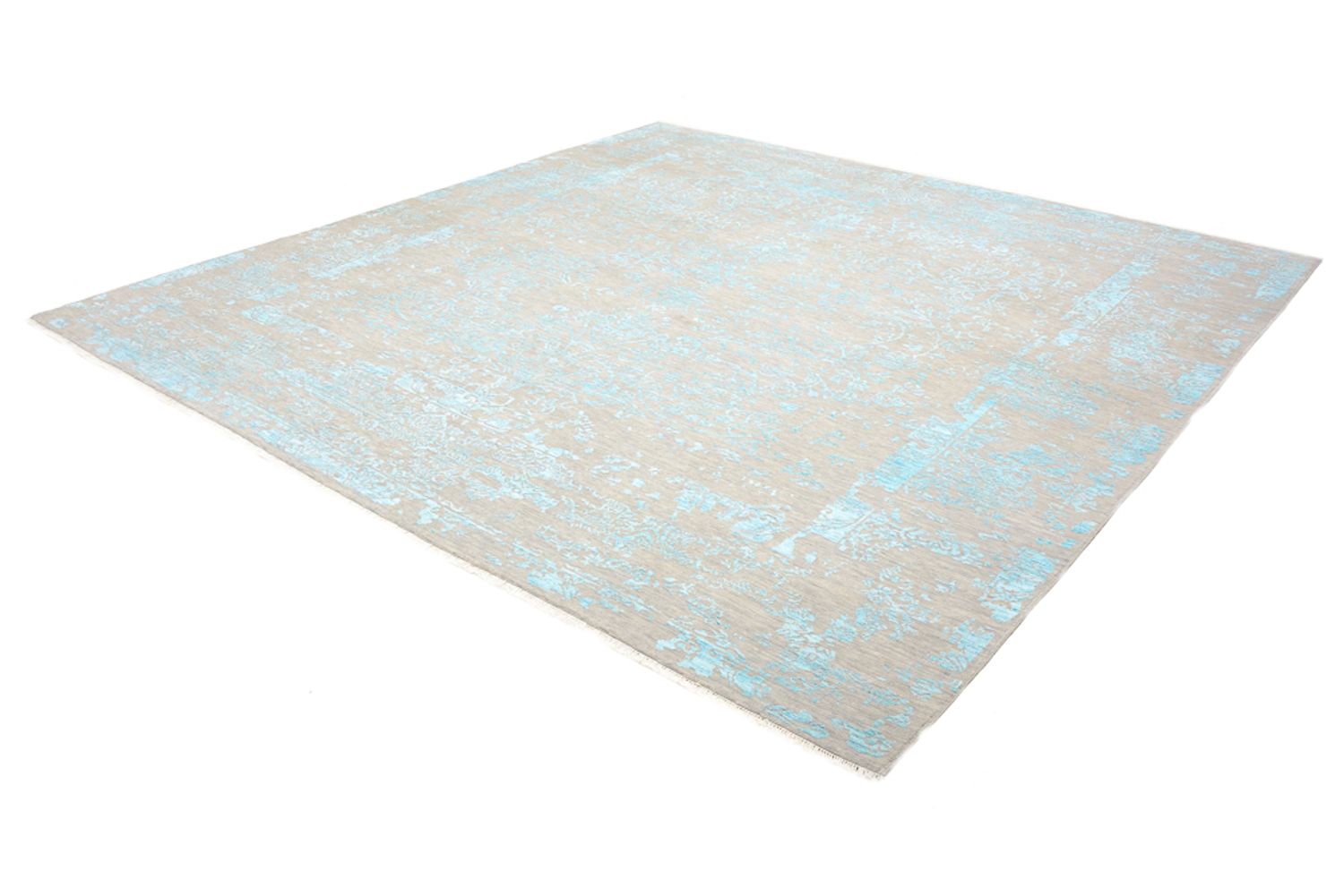 Alfombra de diseño cuadrado  - 308 x 303 cm - azul claro