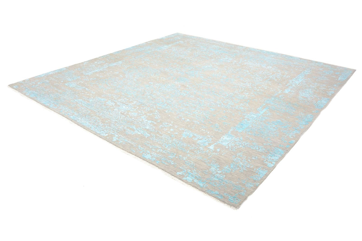 Alfombra de diseño cuadrado  - 308 x 303 cm - azul claro