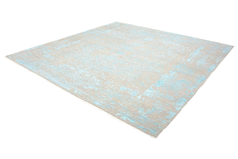 Alfombra de diseño cuadrado  - 308 x 303 cm - azul claro