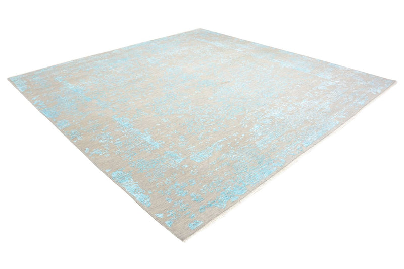 Alfombra de diseño cuadrado  - 308 x 303 cm - azul claro
