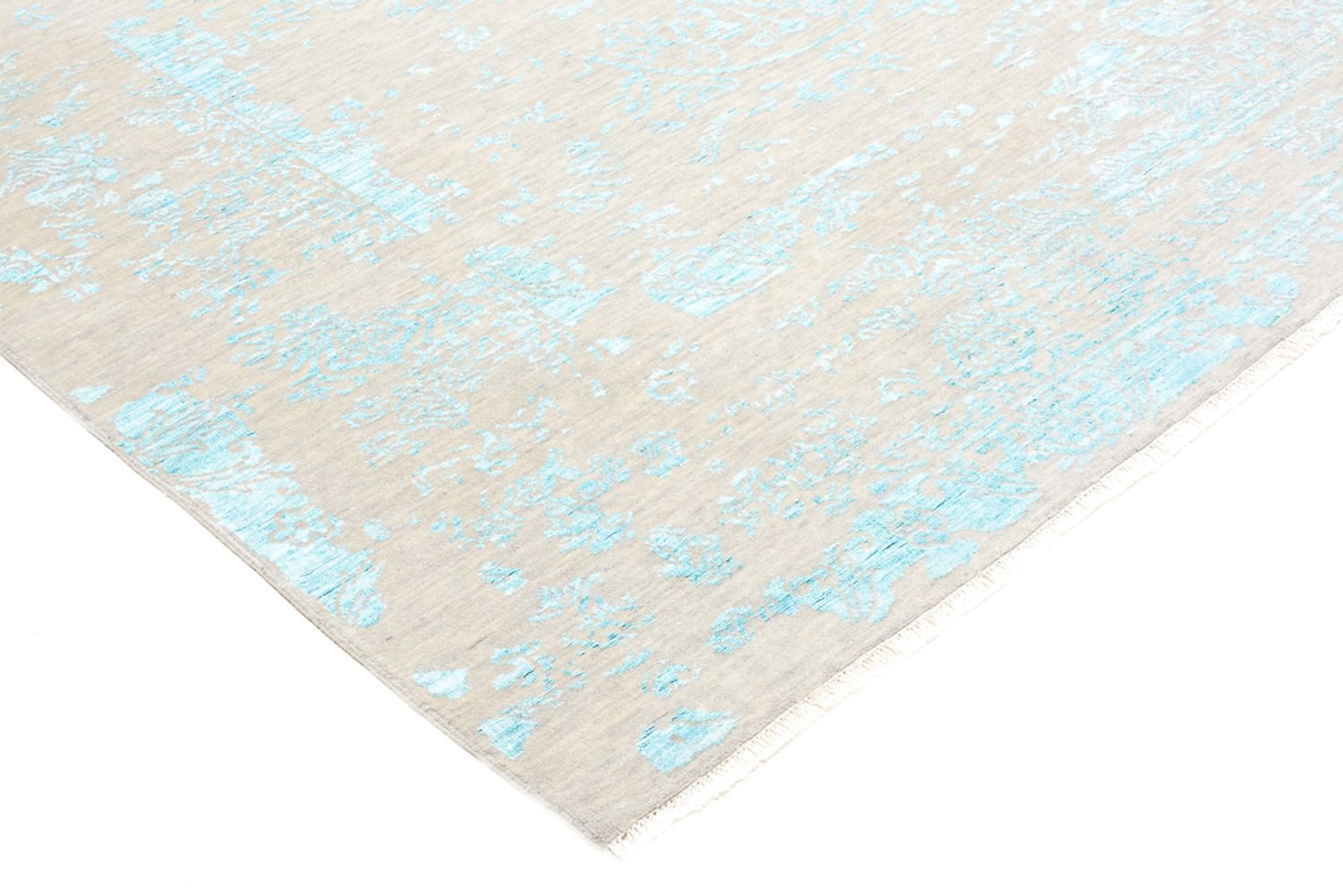 Alfombra de diseño cuadrado  - 308 x 303 cm - azul claro