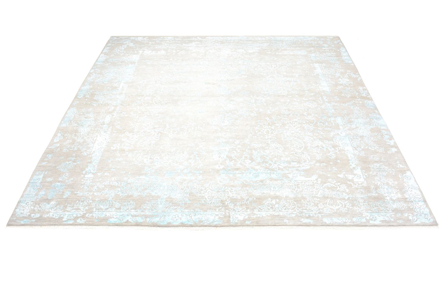 Alfombra de diseño cuadrado  - 308 x 303 cm - azul claro