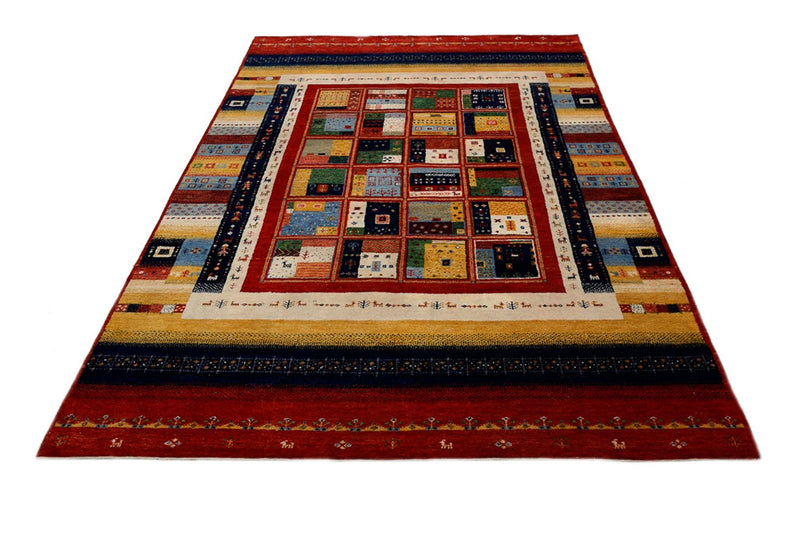 Alfombra Gabbeh - Loribaft Indus - 242 x 173 cm - multicolor