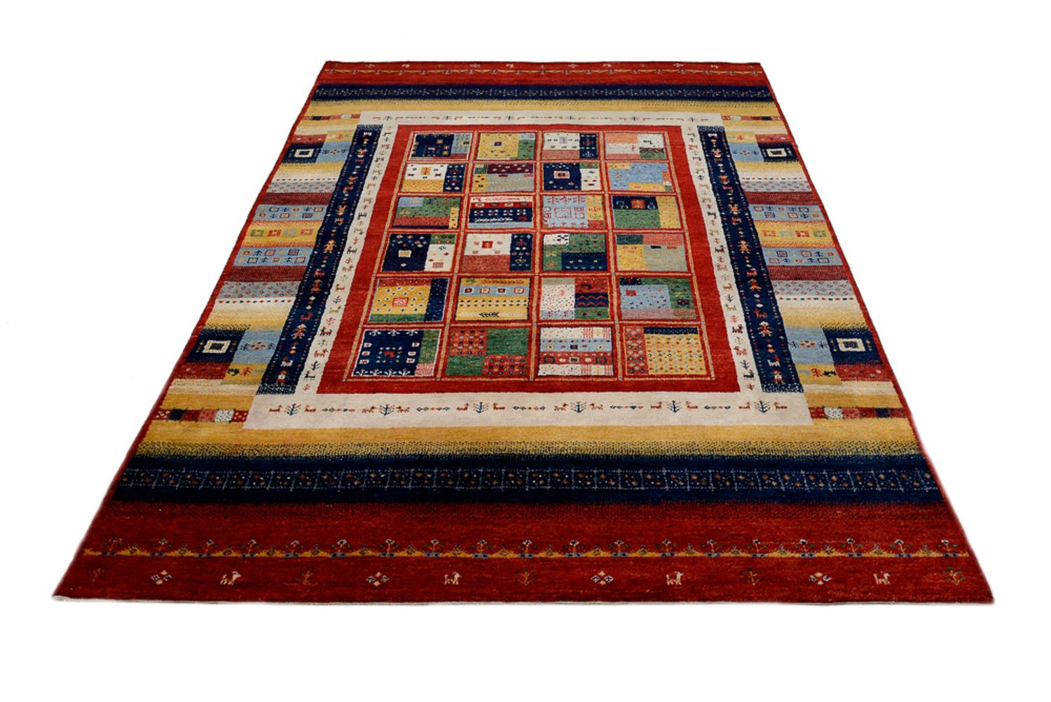 Alfombra Gabbeh - Loribaft Indus - 242 x 173 cm - multicolor