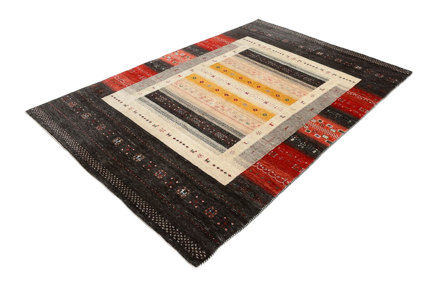 Alfombra Gabbeh - Loribaft Indus - 240 x 166 cm - multicolor