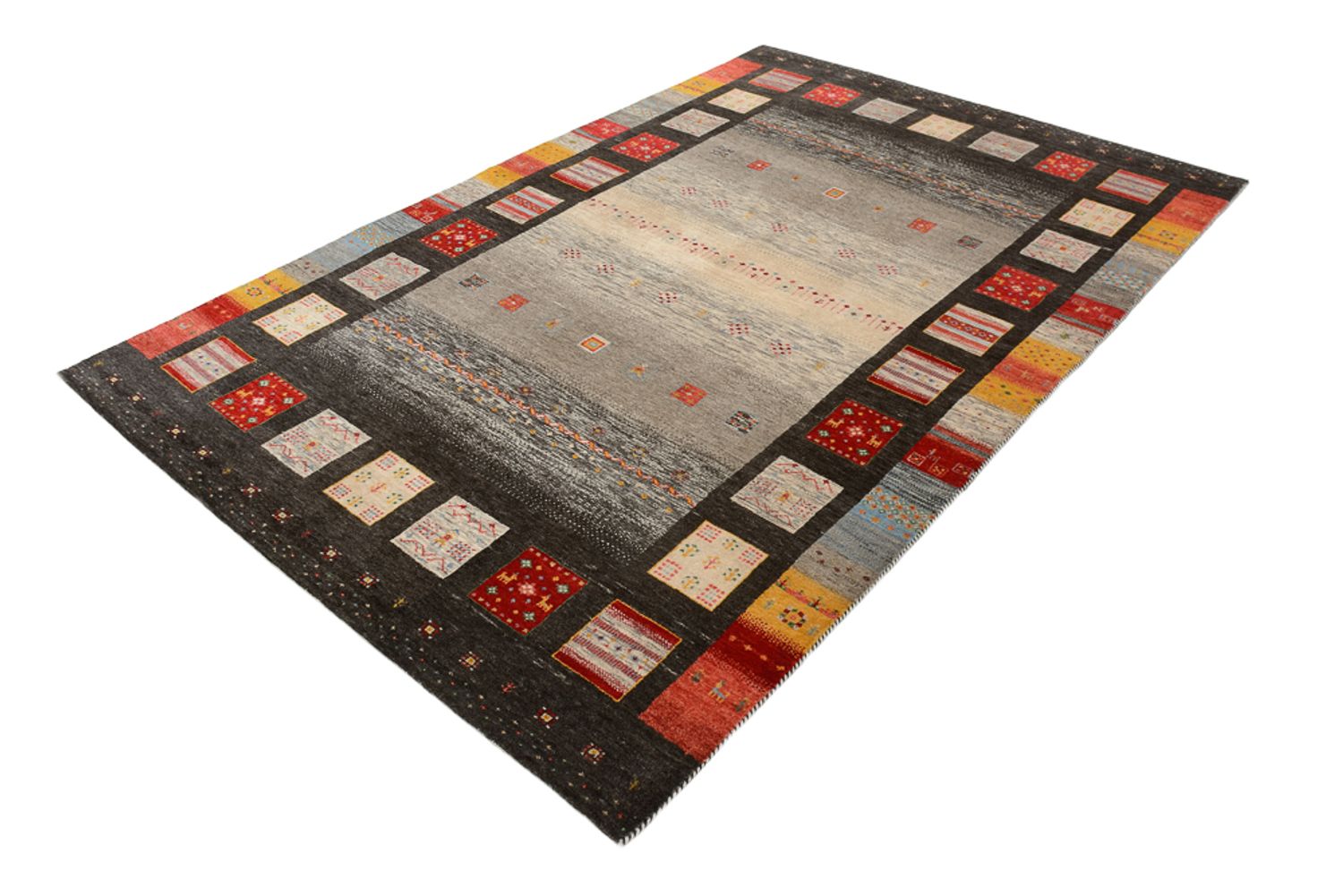 Alfombra Gabbeh - Loribaft Indus - 251 x 173 cm - multicolor