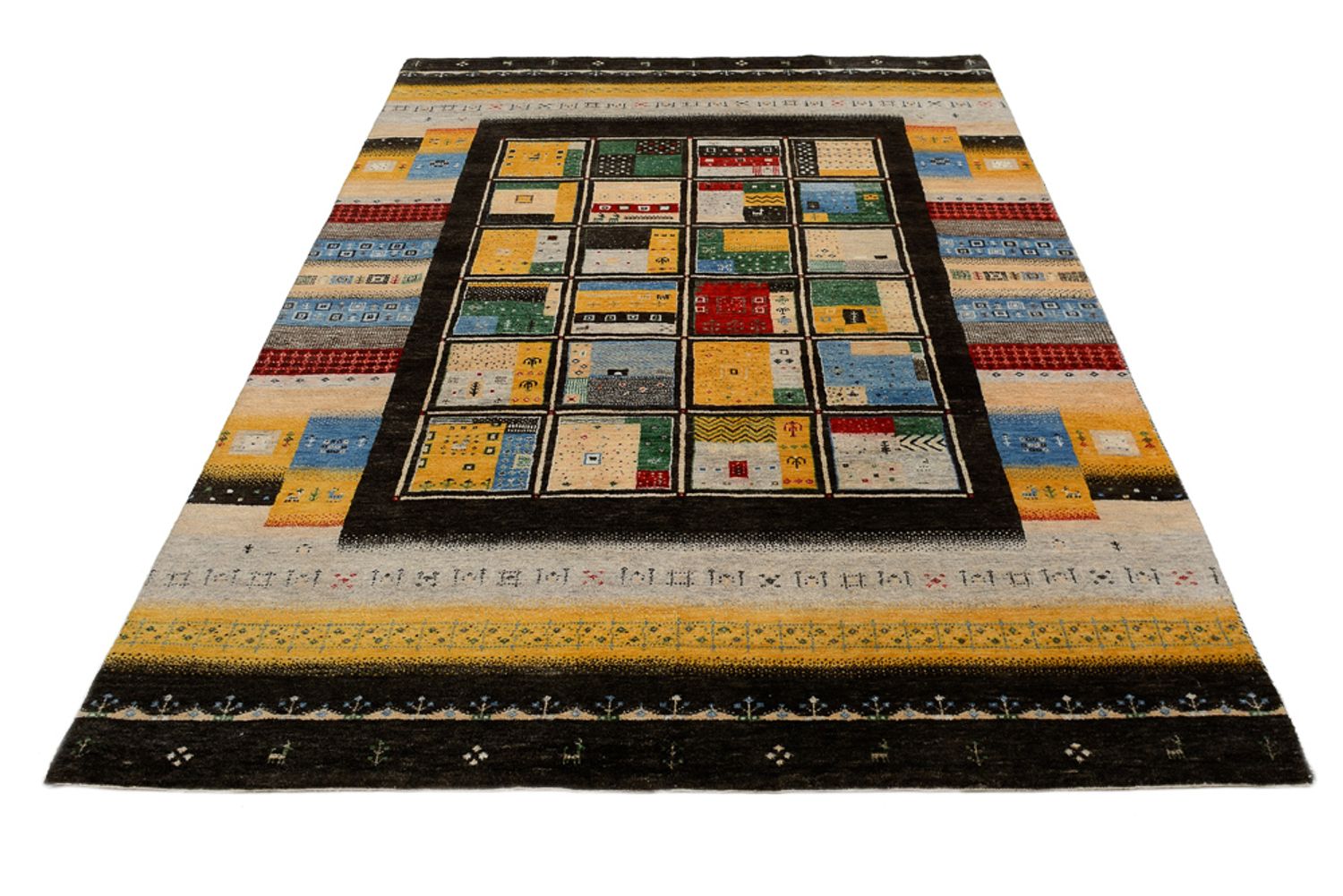 Alfombra Gabbeh - Loribaft Indus - 239 x 173 cm - multicolor