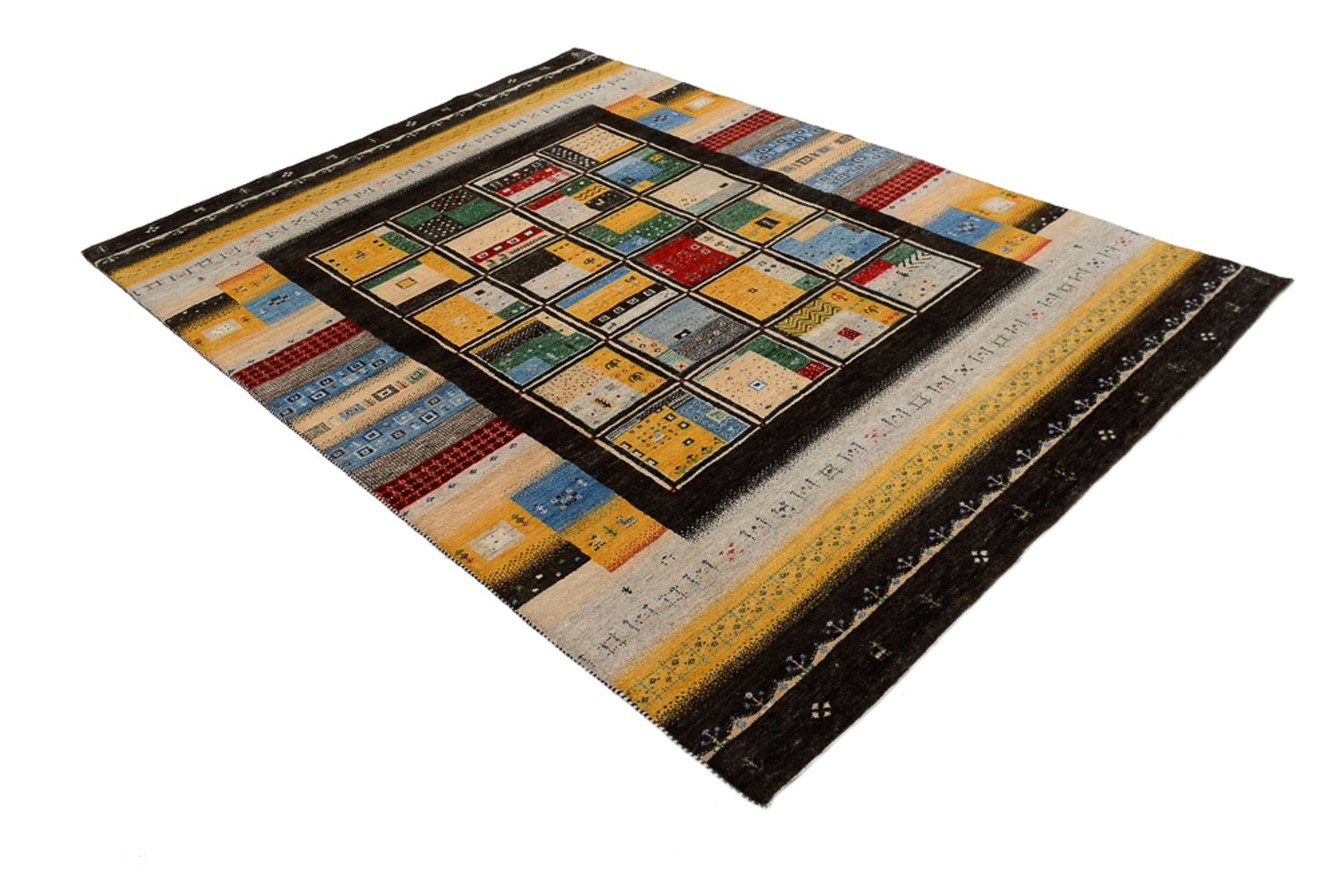 Alfombra Gabbeh - Loribaft Indus - 239 x 173 cm - multicolor