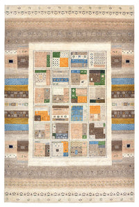 Alfombra Gabbeh - Loribaft Indus - 248 x 166 cm - multicolor