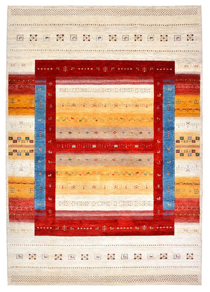 Alfombra Gabbeh - Loribaft Indus - 298 x 207 cm - multicolor