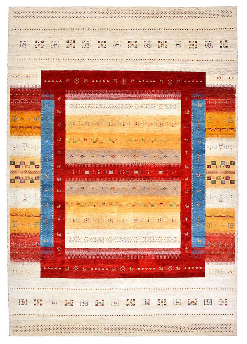 Alfombra Gabbeh - Loribaft Indus - 298 x 207 cm - multicolor
