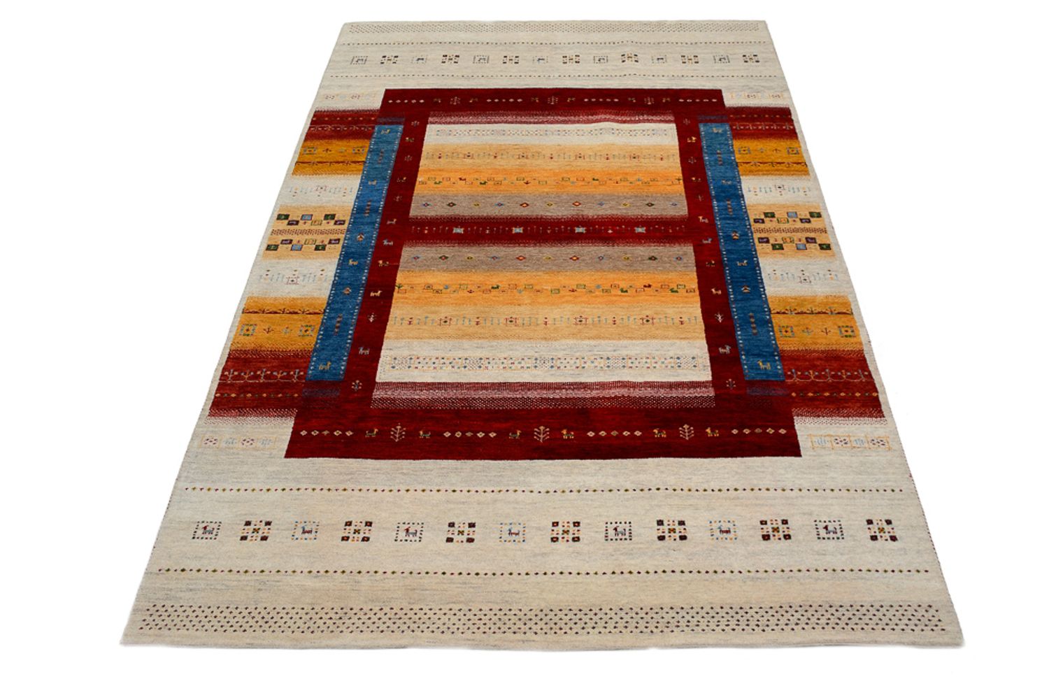 Alfombra Gabbeh - Loribaft Indus - 298 x 207 cm - multicolor