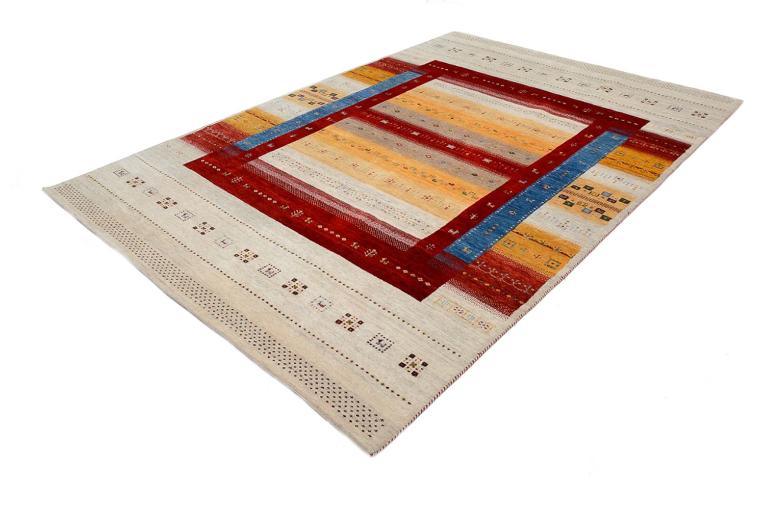 Alfombra Gabbeh - Loribaft Indus - 298 x 207 cm - multicolor
