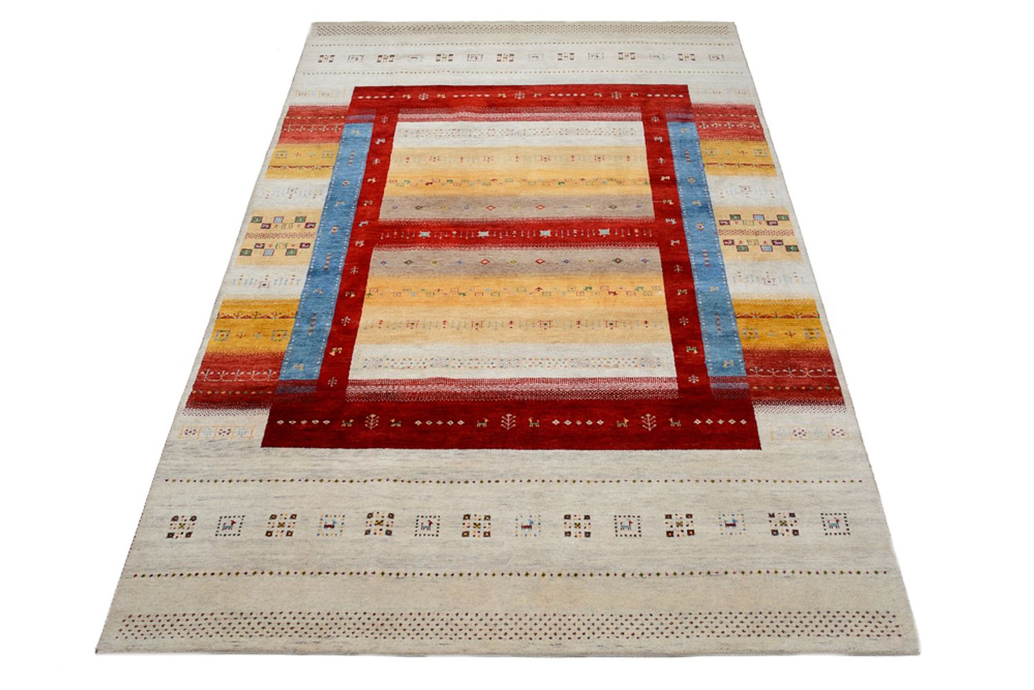 Alfombra Gabbeh - Loribaft Indus - 298 x 207 cm - multicolor