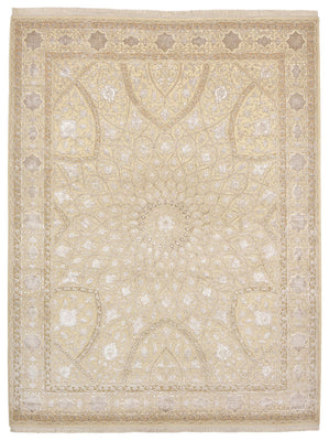 Alfombra oriental - 293 x 222 cm - beige oscuro