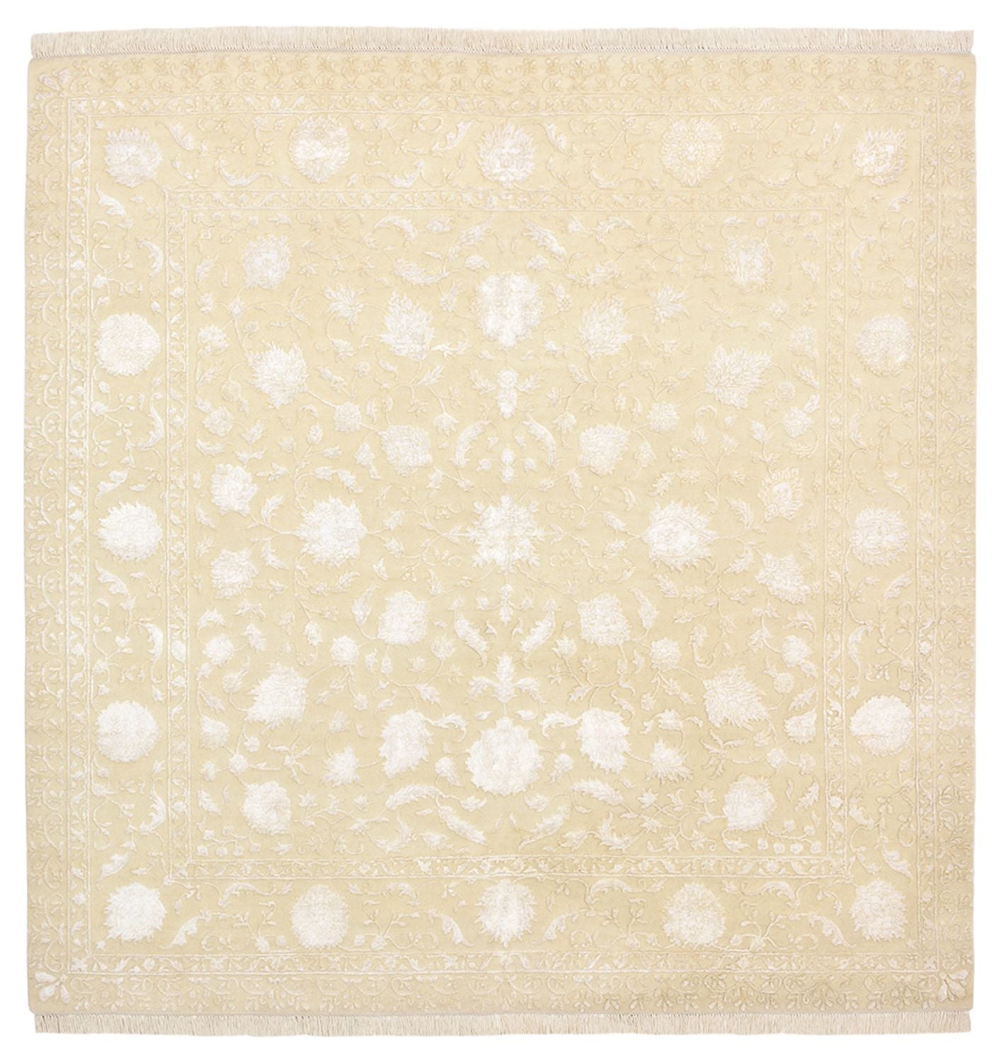 Alfombra oriental cuadrado  - 206 x 205 cm - beige claro