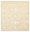 Alfombra oriental cuadrado  - 206 x 205 cm - beige claro