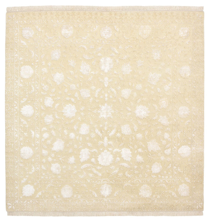 Alfombra oriental cuadrado  - 206 x 205 cm - beige claro