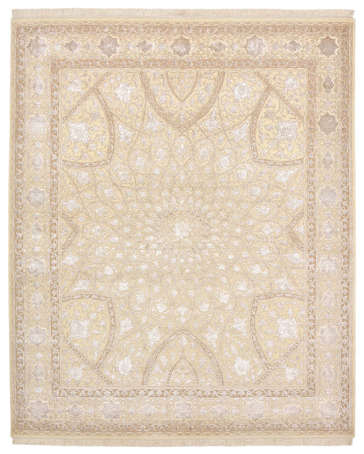 Alfombra oriental - 252 x 207 cm - beige oscuro