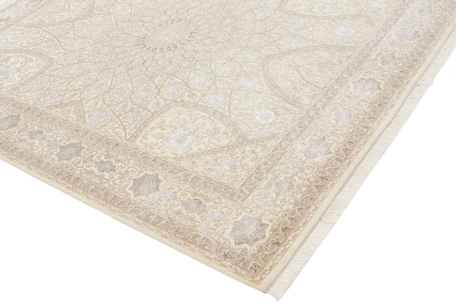 Alfombra oriental - 252 x 207 cm - beige oscuro