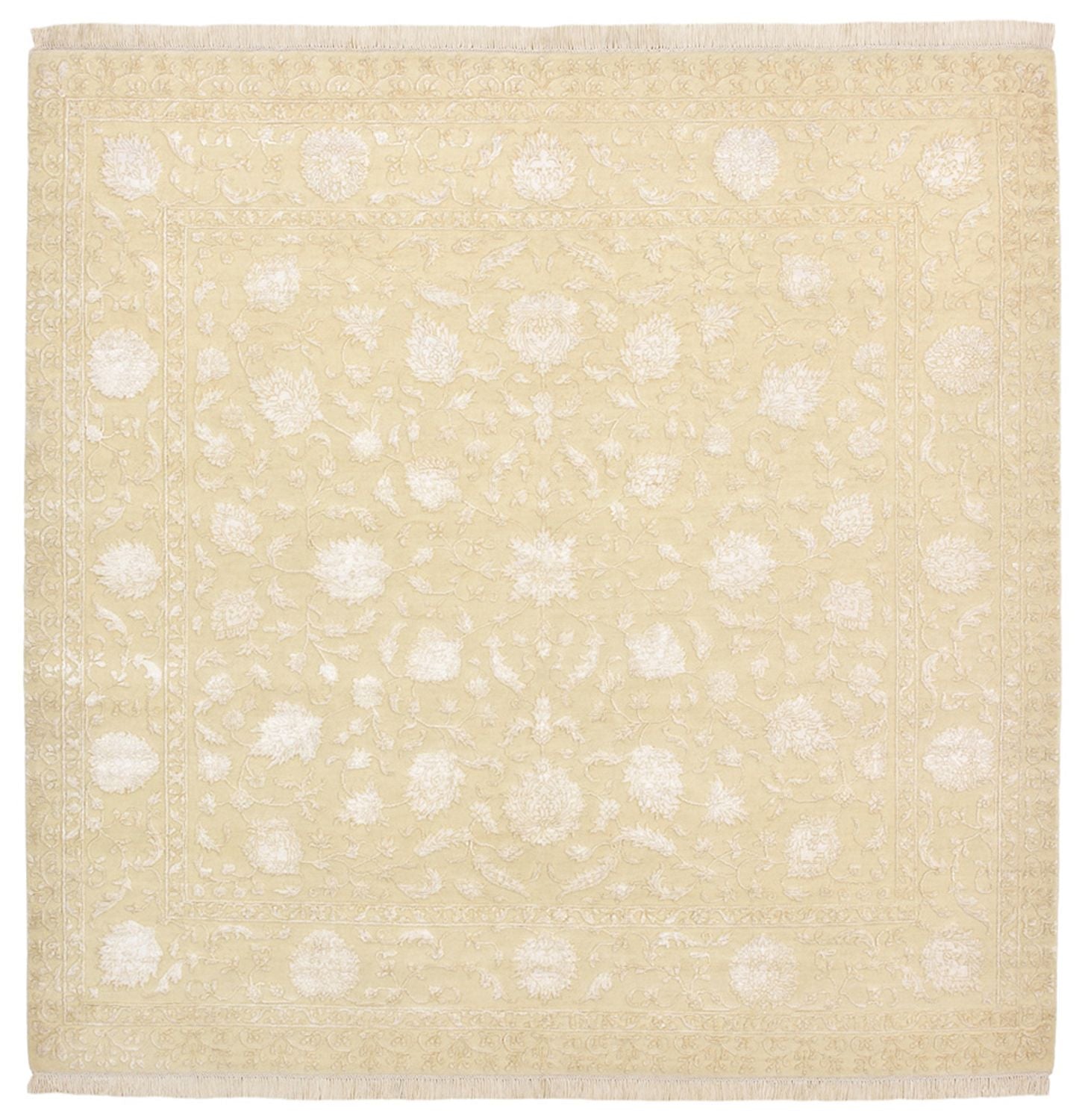 Alfombra oriental cuadrado  - 204 x 202 cm - beige claro