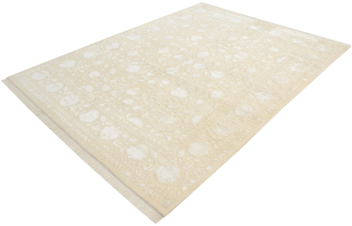 Alfombra oriental - 251 x 198 cm - beige oscuro