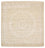 Alfombra oriental cuadrado  - 246 x 245 cm - beige oscuro