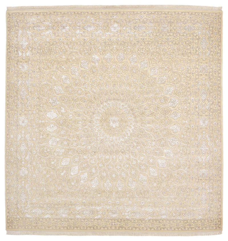 Alfombra oriental cuadrado  - 246 x 245 cm - beige oscuro