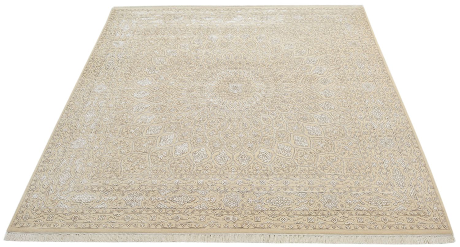 Alfombra oriental cuadrado  - 246 x 245 cm - beige oscuro