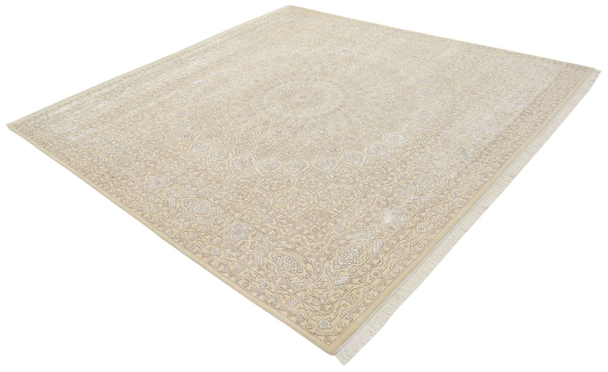 Alfombra oriental cuadrado  - 246 x 245 cm - beige oscuro