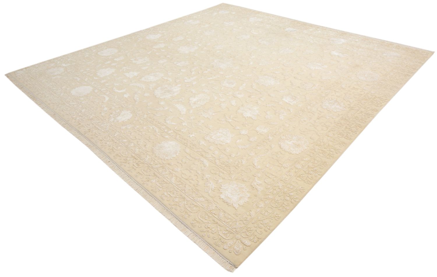 Alfombra oriental cuadrado  - 309 x 301 cm - beige claro