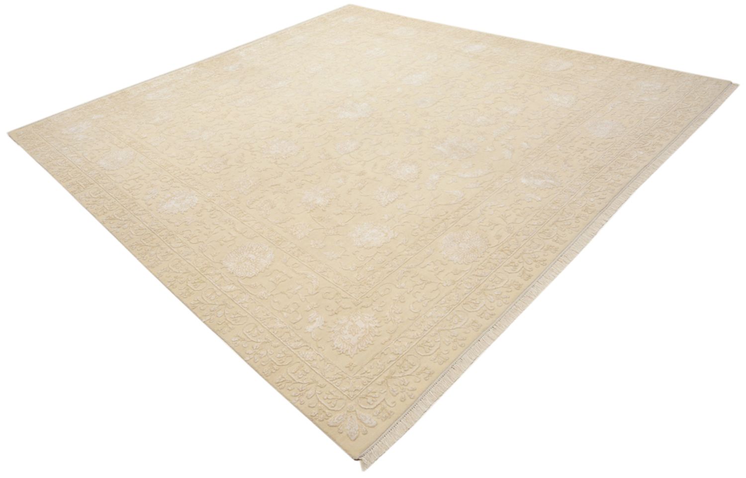 Alfombra oriental cuadrado  - 309 x 301 cm - beige claro