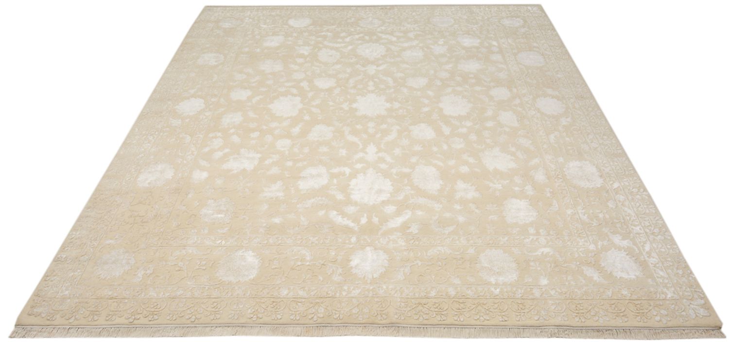 Alfombra oriental cuadrado  - 309 x 301 cm - beige claro