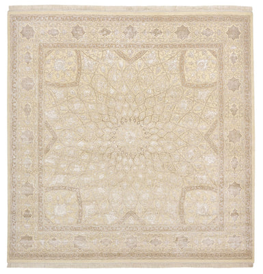Alfombra oriental cuadrado  - 251 x 249 cm - beige oscuro