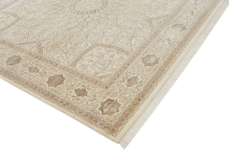 Alfombra oriental cuadrado  - 251 x 249 cm - beige oscuro