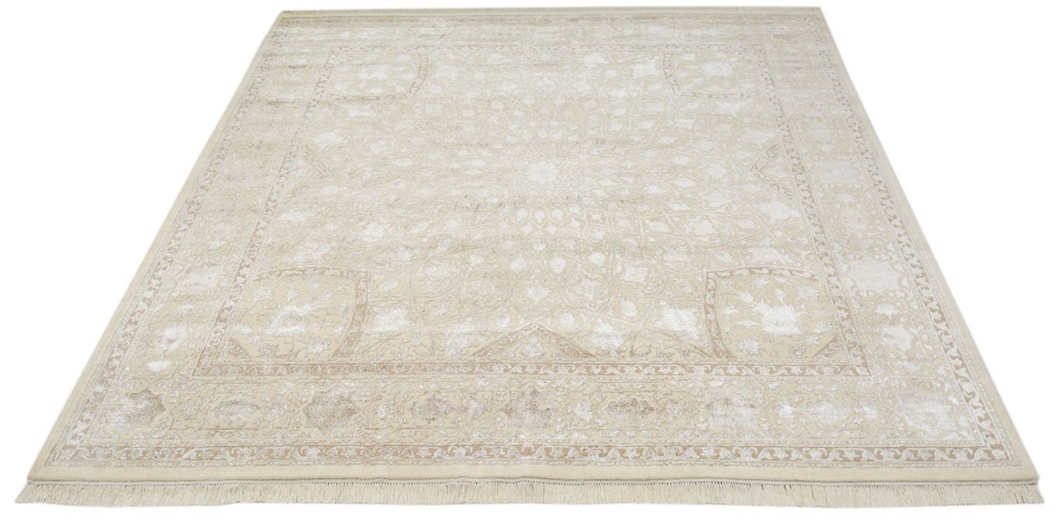 Alfombra oriental cuadrado  - 251 x 249 cm - beige oscuro