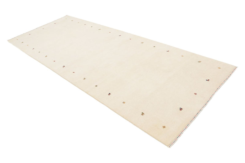 Alfombra de pasillo Alfombra Gabbeh - Loribaft Indus - 334 x 128 cm - crema