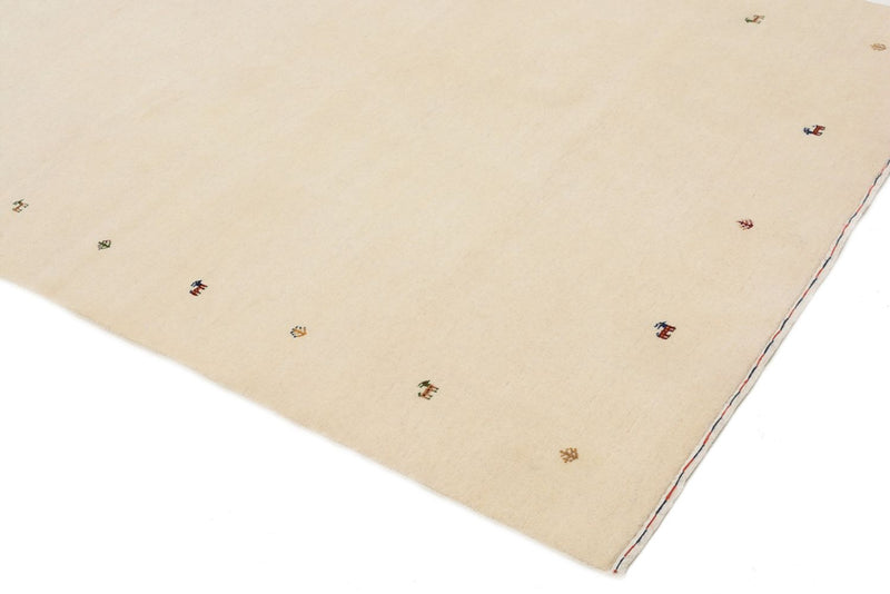 Alfombra de pasillo Alfombra Gabbeh - Loribaft Indus - 334 x 128 cm - crema