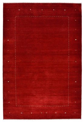 Alfombra Gabbeh - Loribaft Indus - 305 x 208 cm - rojo
