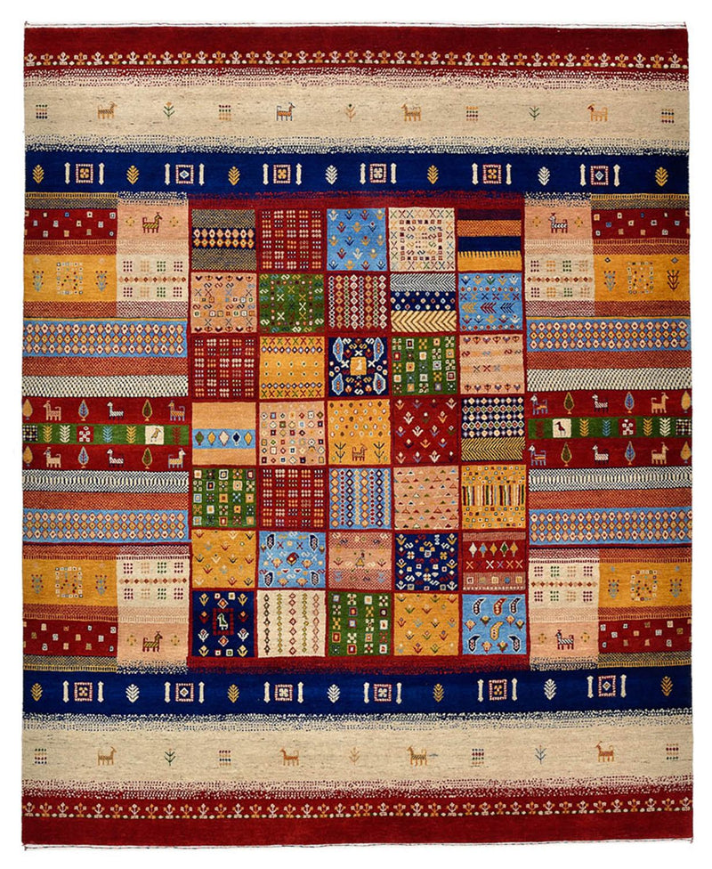 Alfombra Gabbeh - Loribaft Indus - 251 x 207 cm - multicolor